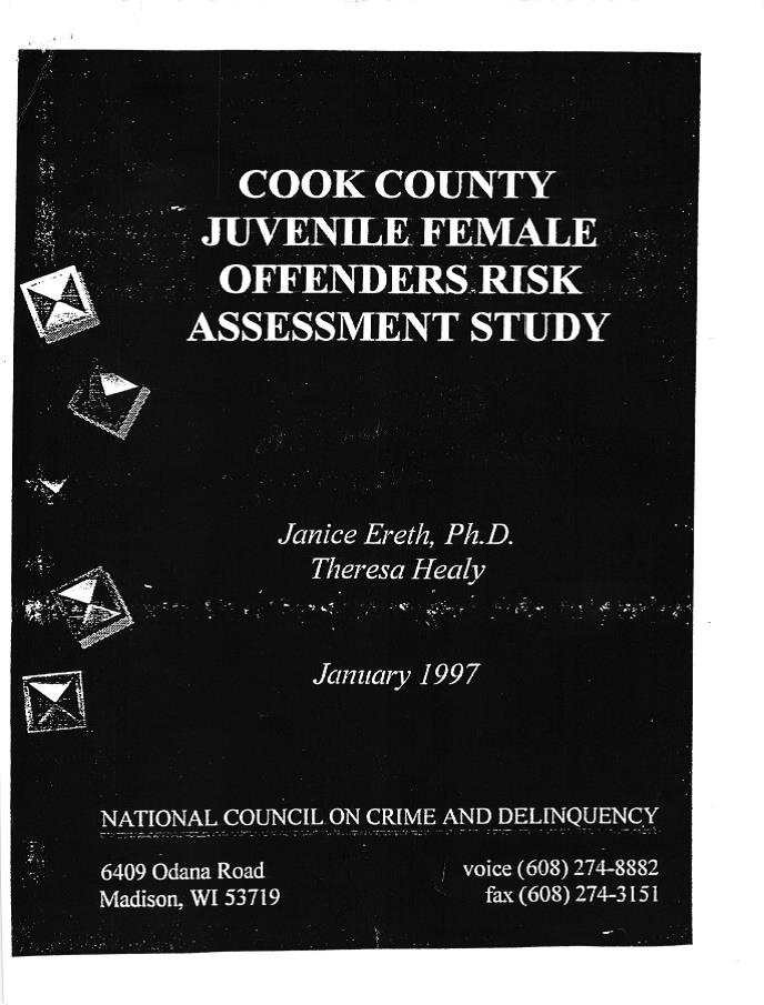 Cook County Juvenile Female Offender Risk Assessment Study